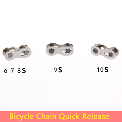 Bicycle Chain Quick Release Buckle 6/7/8 9 10 Speed Magic Button Mountain Bike High Strength Fast Installation Connector ► Photo 1/1