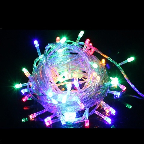 led Christmas lights garland Lights 100 LED 10M Christmas lights outdoor christmas ornaments AC 110V 220V cotton ball light Deco ► Photo 1/6