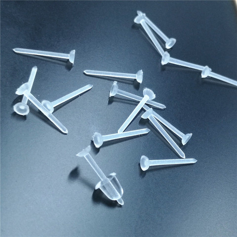 100Piece Clear Soft Silicone Rubber Earring Stopper and Flat Head Pins Needles for Jewelry Making Findings Accessories Wholesale ► Photo 1/4