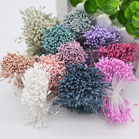 1 Bundle= 800Pcs Artificial Flower Double Heads Stamen Pearlized Craft Cards Cakes Decor Floral for Home Wedding Party Decor ► Photo 1/6