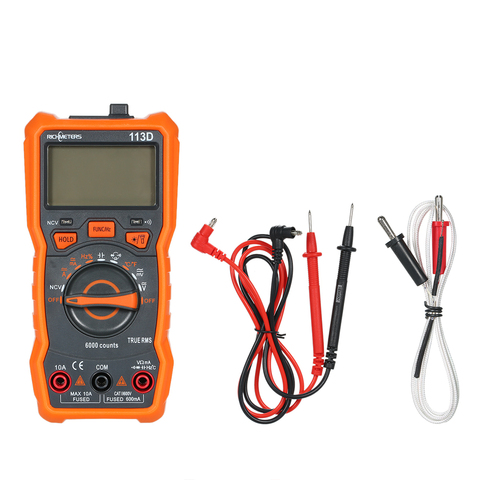 RICHMETERS RM113D NCV Digital Multimeter 6000 Counts Auto Ranging AC/DC Voltage Temperature Measuring Meter Backlight ► Photo 1/1