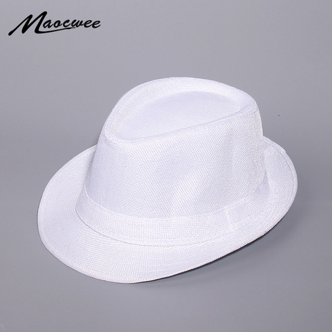 Spring And Summer White Jazz Outdoor Hat Panama Hat Women Men Ladies Fedoras Top Jazz Hat For Women Men 2022 New ► Photo 1/6