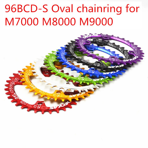 Deckas oval Chainring MTB Mountain bike bicycle chain ring BCD 96mm 32/34/36/38T plate 96BCD-S for 7-11 speed M7000 M8000 M9000 ► Photo 1/6
