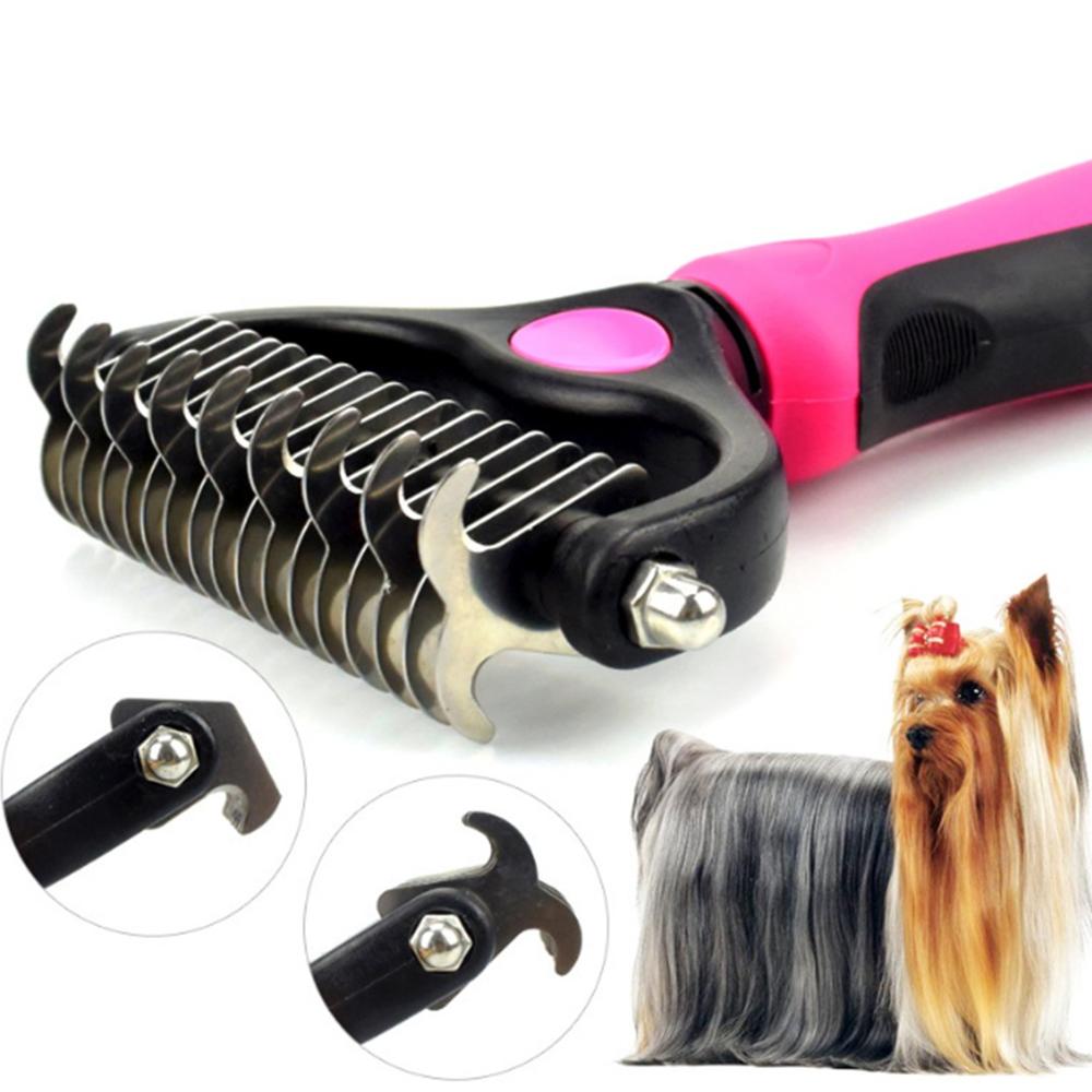 Pet Dog Hair Fur Shedding Blade Trimmer Grooming Rake Dematting Puppy Comb Brush