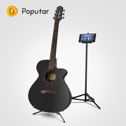 Poputar P1 40 inch Smart App-Controlled Wood Folk Guitar With Bag/Capo/Picks/Strings/Holder ► Photo 1/5
