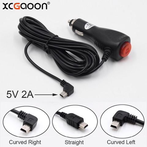 XCGaoon 3.5meter 5V 2A mini USB Car Charger Adapter with Switch for Car DVR Camera Video Recorder / GPS input DC 12V - 24V ► Photo 1/6