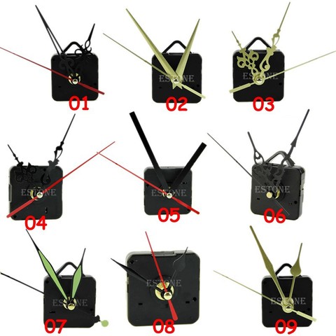New 14 Styles Black Quartz Clock Movement Mechanism Repair DIY Tool Kit + Black Hands Hot ► Photo 1/6