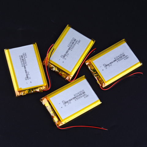 604060 3.7 V lithium polymer battery 1500 mah DIY mobile emergency power charging treasure Li-Po Rechargeable batteries ► Photo 1/6