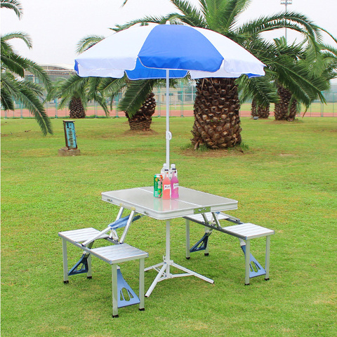 Outdoor Folding Table Chair   Camping Aluminium Alloy Picnic Table Waterproof Ultra-light Durable Folding Table Desk For ► Photo 1/6
