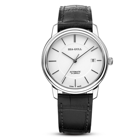 Seagull watch m201s Ultra Thin 8mm Dress Mechanical Wristwatch ST18 Movement Leather Strap hand Wind Automatic Men's Watch M201S ► Photo 1/5