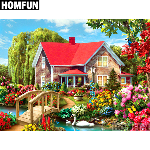 HOMFUN Full Square/Round Drill 5D DIY Diamond Painting 