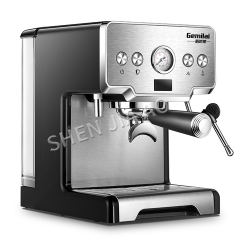 Stainless Steel  Italian Coffee Maker espresso machine 15bar home semi-automatic pump type coffee machine 1450W ► Photo 1/6