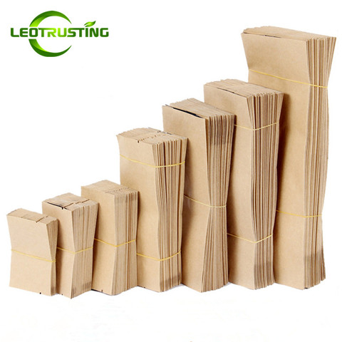 100pcs Kraft Paper Side Gusset Bag Take-out Food Packaging Bag Paper Tea Snack Storage Bag Open Top Heat Sealing Bag Foil Bag ► Photo 1/6