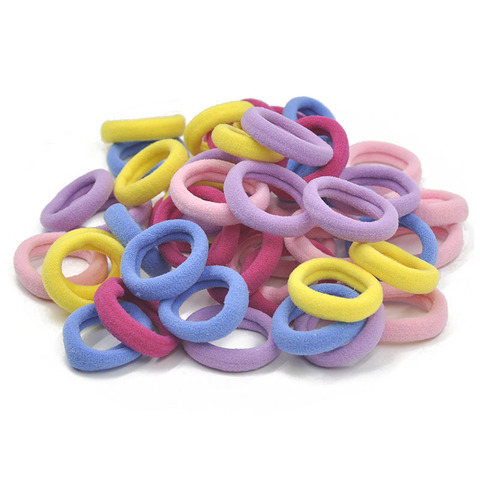 Aikelina 50pcs/lot 3cm Hair Rubber Bands Accessories small Size Wholesale 2017 New Fashion Candy Colors Hair Elastics For girl ► Photo 1/6