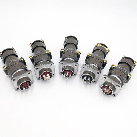 P20 series 20mm connector plug socket Screw aviation 2.3.4.5.7 pin ► Photo 1/5