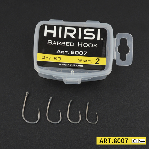 Fishing hooks 100Pcs Barbed carp fishing hook set High carbon steel ring eye fishhook size 2468 ► Photo 1/6