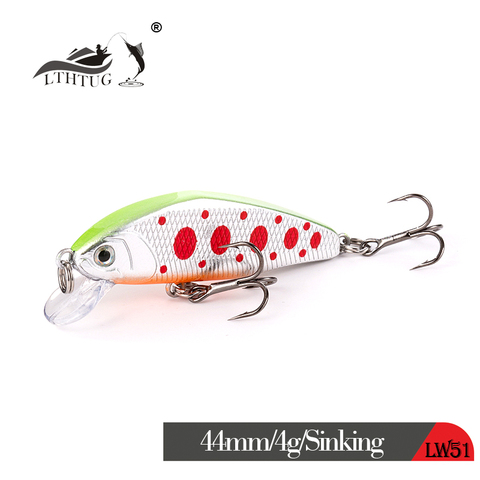 Smart 55mm 4.6g Minnow Vmc Hook Bait Sinking, Fishing Wobblers Vmc