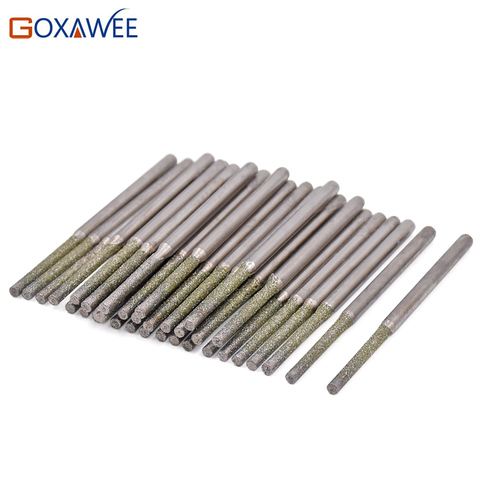 GOXAWEE 10pcs Drill Bits 0.8,1.0,1.2,1.5,1.8mm Diamond Coated Solid Diamond Drill Bits for Dremel Rotary Tools Accessories ► Photo 1/4