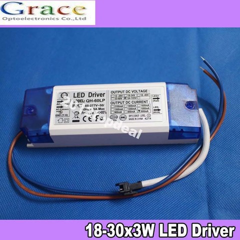 18-30x3W LED Driver Power Supply 600mA 85-277v for 18pcs-30pcs 3W High Power LED Chip ► Photo 1/3