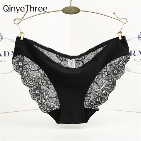 S-2XL! seamless low-Rise women's sexy lace lady panties seamless cotton breathable panty Hollow briefs Plus Size girl underwear ► Photo 1/5