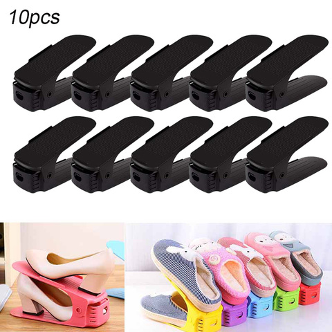10pcs Durable Adjustable Shoe Organizer Footwear Support Slot Space Saving  Cabinet Closet Stand Shoes Storage Rack Shoebox - Price history & Review, AliExpress Seller - TVPP Store