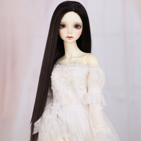 1/3 1/4 1/6 1/8 Bjd SD Doll Wig High Temperature Wire Long Straight Black Colors Hair ► Photo 1/5