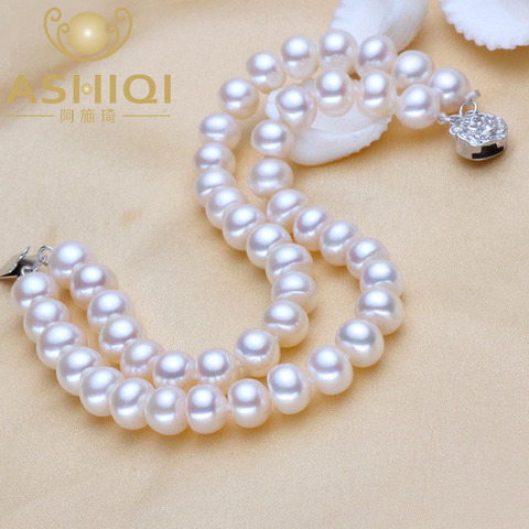 ASHIQI Real Natural Pearl Bracelet for Women Freshwater Pearls Jewelry handmade bracelets 2 Rows NEW gift ► Photo 1/1