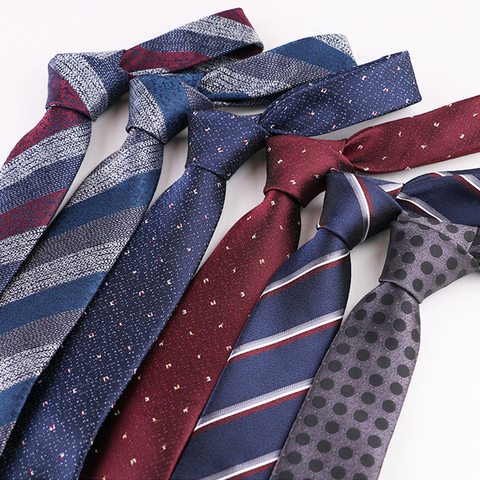 Mens Tie Fashion Jacquard 7CM Ties for Men England Striped Luxury Necktie Formal Business Man Wedding Dress Shirt Accessories ► Photo 1/6