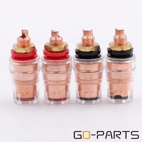 EIZZ Copper Plated Brass Speaker Binding Post Banana Jack Connector for Amplifier Turntable Record CD Player Short Thread Bulk ► Photo 1/6