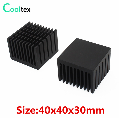 5pcs/lot 40x40x30mm Aluminum HeatSink black Heat Sink radiator for electronic Chip LED RAM COOLER cooling ► Photo 1/4