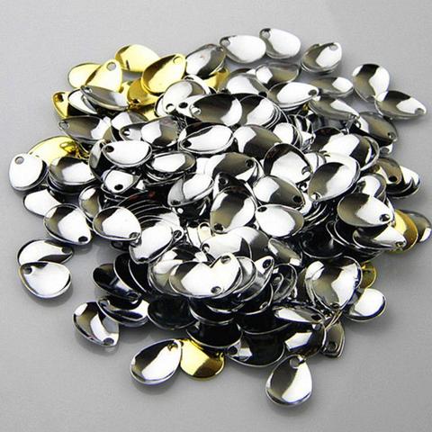 50pcs/lot Fishing Spinner Rings Blades Smooth Nickel Spoons Plaice For Tackle Craft DIY Bait Fishing Tool Lure Accessories ► Photo 1/6