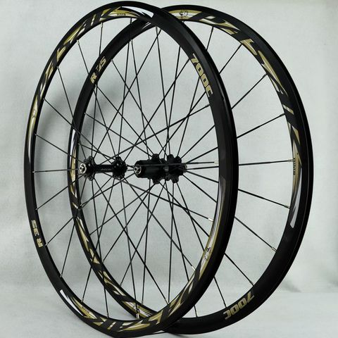 700C Alloy Wheels Cosmic Road Bicycle Bike Wheel V Brake Aluminium Wheelset Bicycle Wheels Rims Sealed Bearing flat spokes 12sp ► Photo 1/6