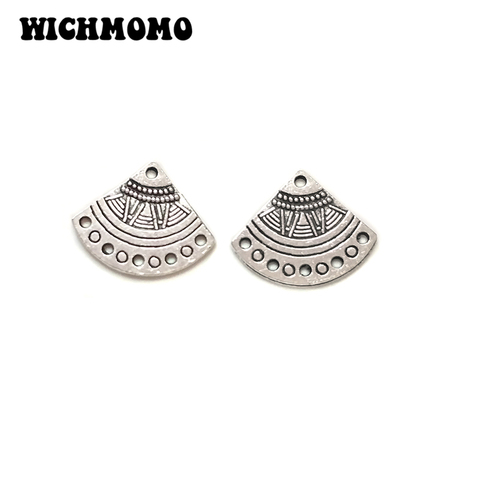 New Fashion 20pieces/bag 18mm Zinc Alloy  Fan Shape Porous Connector Charms Linker for DIY Necklace Jewelry Accessories ► Photo 1/5