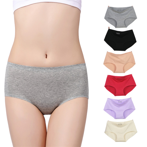 TheNew ProcessIntimatesCotton  Women's  Panties  Non-Trace Seamless Underwear Ms in Waist Sexy NaturalCotton Briefs ► Photo 1/6
