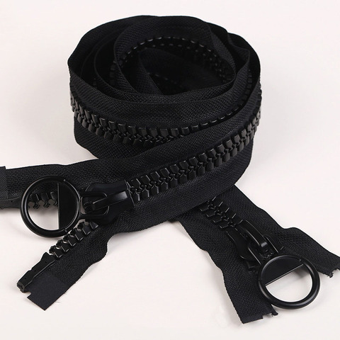 #20 60/65/70/75/80/85/90--150cm double Way Separating Super Large Resin Zipper black for Parka Down Jacket Coat Zipper Sliders ► Photo 1/6