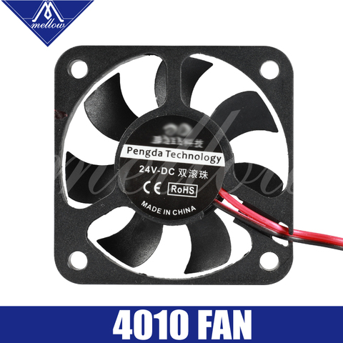 1pcs 12V/24V 3D Printer Small Cooling Dual Ball Bear 4010 Fan Cooling Extruder Hotend Special Small Fan 2 Wire ► Photo 1/5