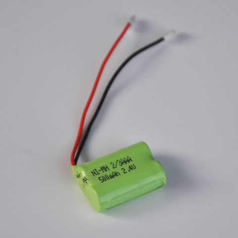 2pcs 2.4V rechargeable 2/3AAA battery pack 500mah 2/3 AAA ni-mh nimh cell for RC toys cordless phone ► Photo 1/1