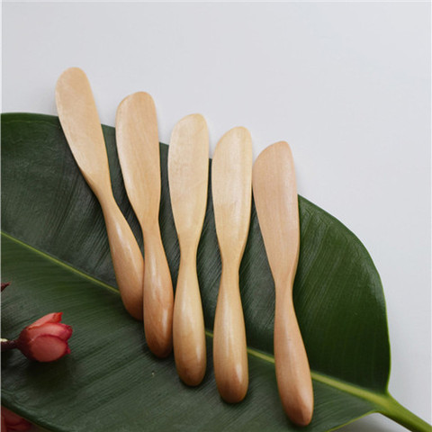 1pc 16.5cm Natural Wood Kitchen Knives Spreaders for Cheese Sandwiches Cheese Breakfast Butter ► Photo 1/6