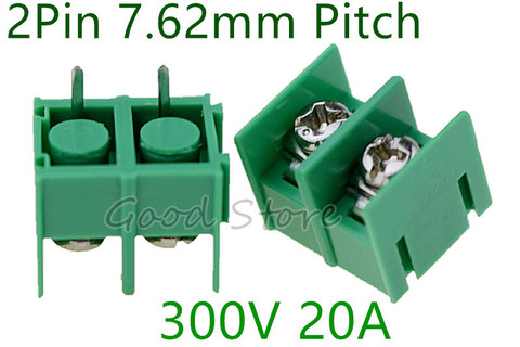 10Pcs KF7.62 2Pin 7.62mm Pitch 300V 20A PCB Pluggable Terminal Block Connectors ► Photo 1/2