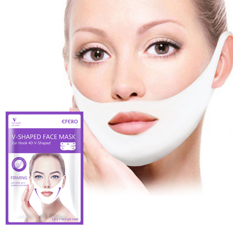 4D Double V Shaped Face Mask Lifting Slimming Thin Face Slim Mask Gel Mask Face Lift Tools Hanging Ear Women Face Mask Treatment ► Photo 1/6