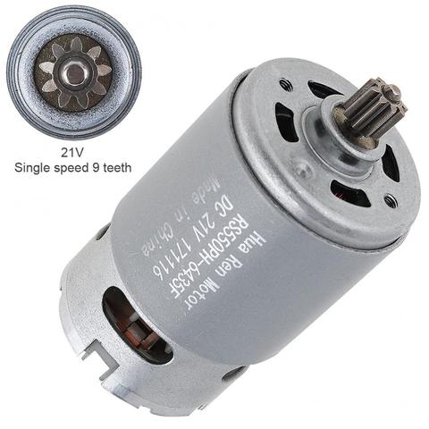 RS550 Motor 21V 19500 RPM DC Motor with Single Speed 9/12 Teeth and High Torque Gear Box for Electric Drill / Screwdriver ► Photo 1/6