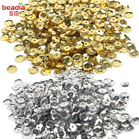 20g Silver Cup Sequin 6mm Flat Round PVC loose Sequins For Crafts Sewing Decoration 1200pcs DIY Accessory Lentejuelas Para Coser ► Photo 1/6