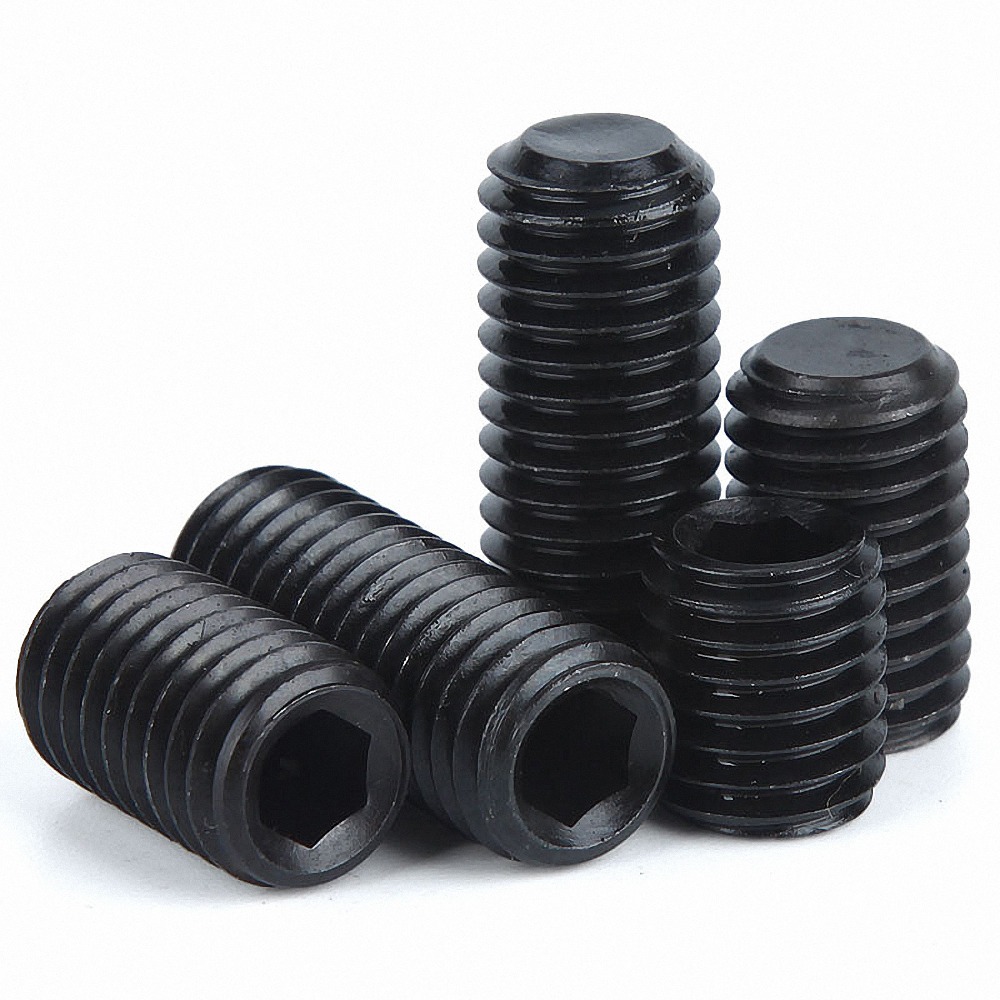 Black Steel 12.9 Hex Socket Set Screws Cup Point Grub Screws DIN916 M2-M6