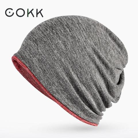 COKK Autumn Gorros Winter Hats For Men Women Mens Skullies Beanies Turban Hat Female Male Cap Bonnet Chapeu Masculino ► Photo 1/6
