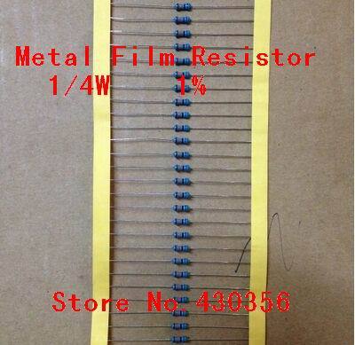 Free Shipping   100pcs/lot  0.25W  Metal Film Resistor  +-1%  100R 1/4W ► Photo 1/1