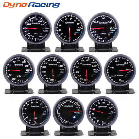 Dynoracing 2.5'' 60MM White /Amber lights Oil pressure Water temp Oil temp Voltage Turbo Boost Exhaust gas temp gauge Car meter ► Photo 1/6