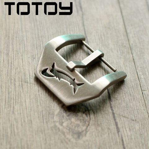 TOTOY 316 Stainless Steel Clasp, 20MM 22MM Shark Male Buckle, Matte Steel Watchbands ► Photo 1/3