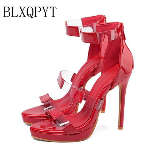 BLXQPY super Big Size 28-52 shoes women sandals Sexy Fashion high heels 11.5CM sandals sapato feminino summer style shoes 19-11 ► Photo 1/1