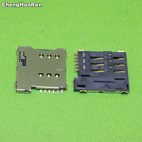 ChengHaoRan Micro SIM 6PIN Card Socket Child Watch New 10PCS Push-push Type Slot tray Holder Reader Adapter Repair Connector ► Photo 1/1