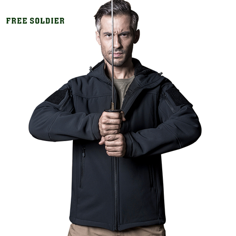 FREE SOLDIER Outdoor camping hiking tactical soft-shell coat  wind whisper  warm water-resistant  jacket ► Photo 1/6
